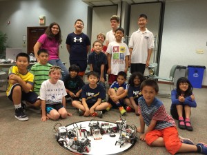 The kids of the 2015 Ridgewood Public Library robotics session