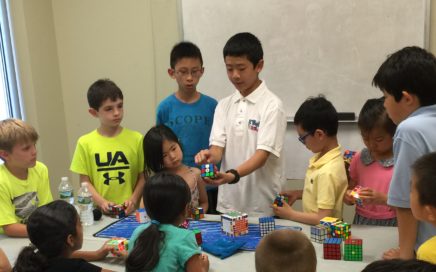 Michael Wu leads the Rubik's Cube club